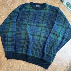 Vintage Sutter & Grant Clothing Co tartan plaid crewneck sweater